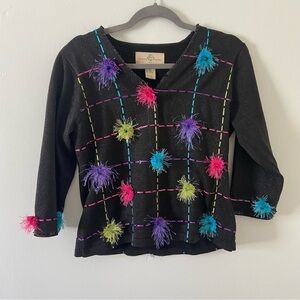 Vintage Design Options Philip and Jane Gordon 1990s Firework Sweater size medium